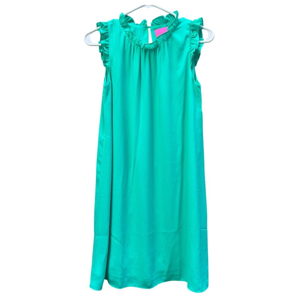Lilly Pulitzer Talisa Sleeveless Dress Ruffle Sleeves & Neck Fully Lined Size XS